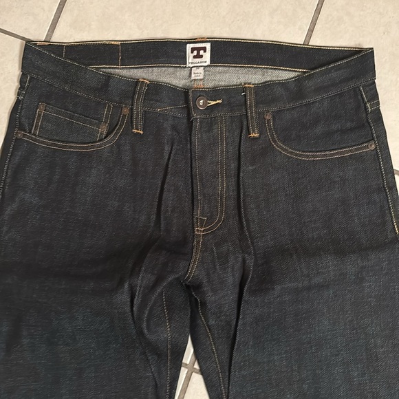 Tellason Ladbroke slim tapered selvedge denim jeans 36 USA. 14oz red line NWOT - Picture 7 of 10